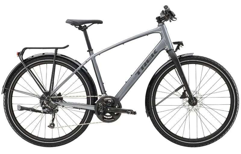 Trek Dual Sport 2 Equipped Gen 5 Hybrid Bike 2023 in Galactic Grey